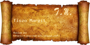 Tiszo Margit névjegykártya