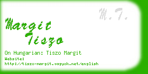 margit tiszo business card